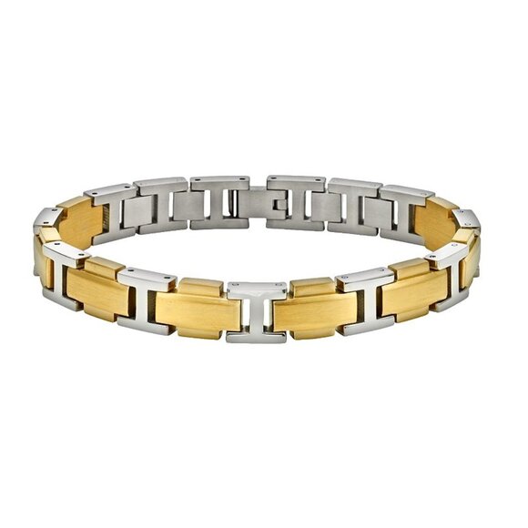 AXL by Triton Men's Gold- and Silver-tone Bracelet - Picture 1 of 8
